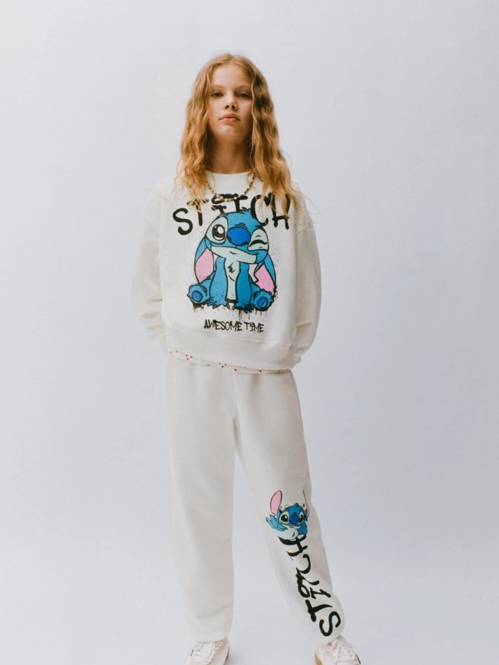 ZARA LILO&STITCH DISNEY PRINTED SWEATSHIRT AND JOGGERS